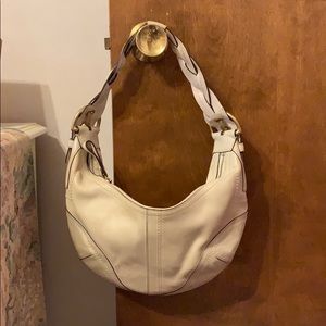 Coach soho braided off white shoulder bag